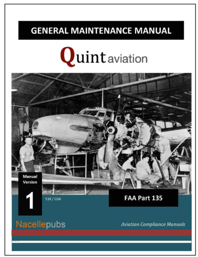 Part 135 General Maintenance Manual Cover